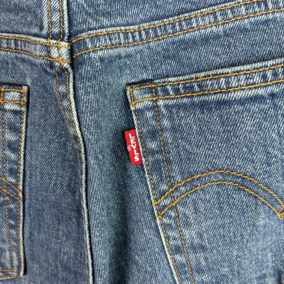 LEVI’S Wedgie Straight Jeans Button Fly Raw Hem Size 27 - Picture 7 of 13